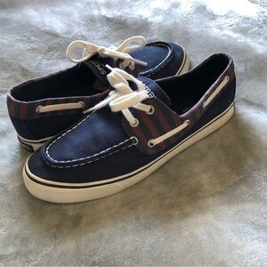SPERRY Top-Sider Memory Foam Navy Blue Plum Boat Shoes Women 7